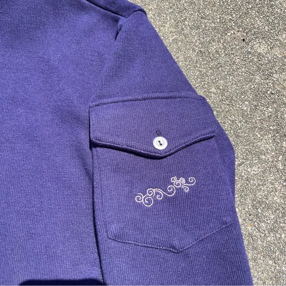 Purple Mickey Mouse Disney Store Sweater Pocket Detail Size Large - Picture 3 of 4